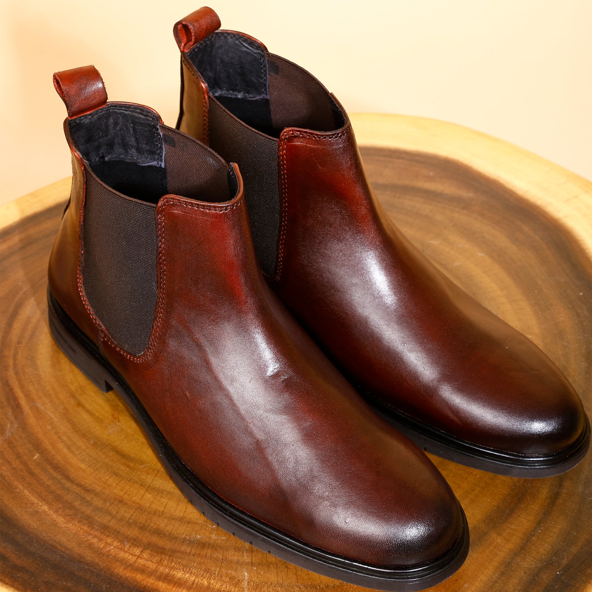 Handmade Venise Leather Chelsea Boots (LB07A)