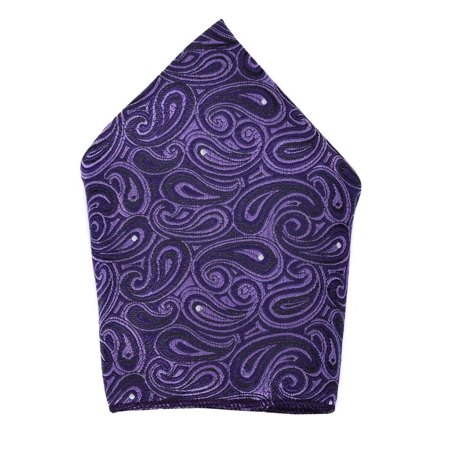 Heliotrope Purple Italian Silk neckties Set With Pocket Square Cufflinks Brooch Silver Tiepin