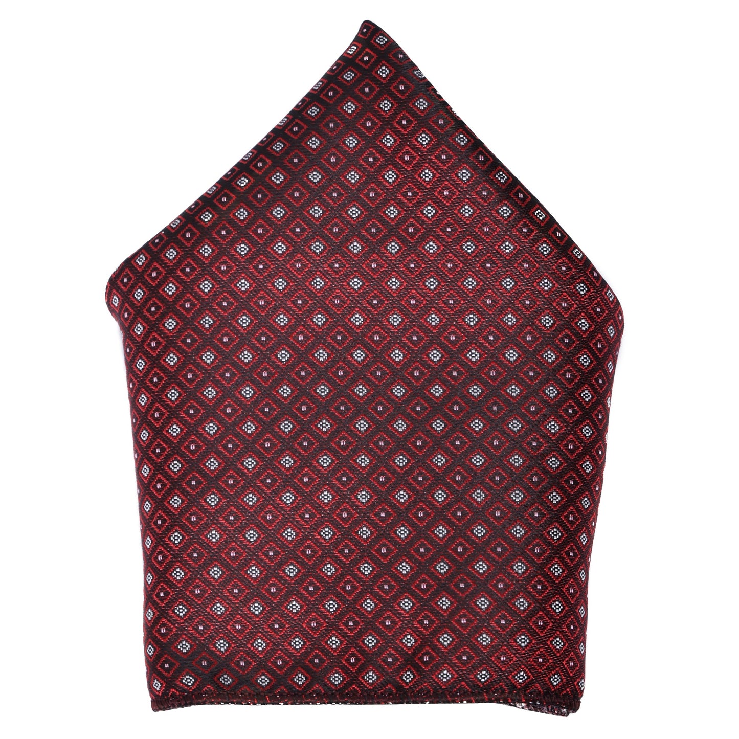 White Dot Wine Italian Silk Neckties Set Pocket Square Silver Tiepin