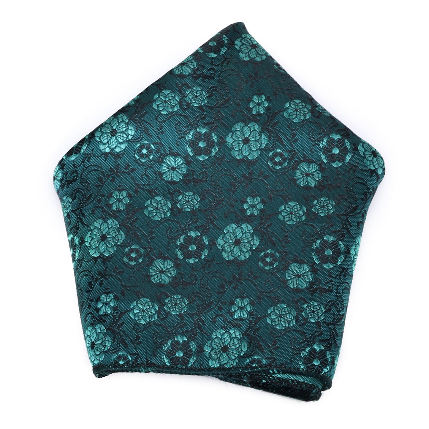 Torques Flower Print Italian Silk Neckties Set Pocket Square Tiepin