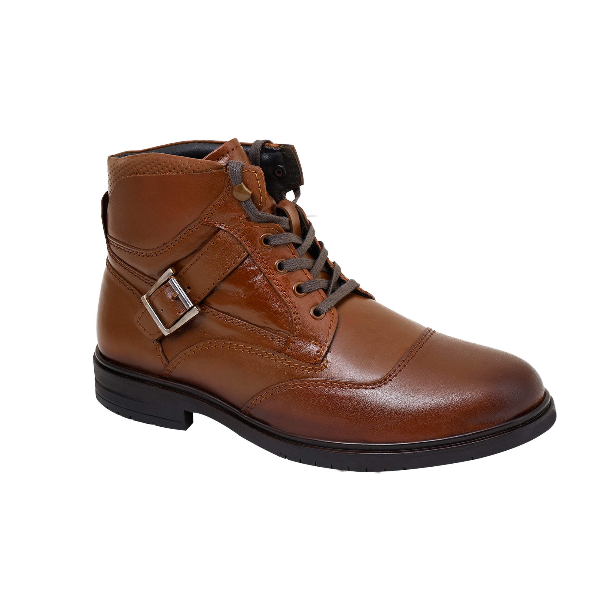 Handcrafted Italian Leather High Ankle Biking Boots ( LB05A)
