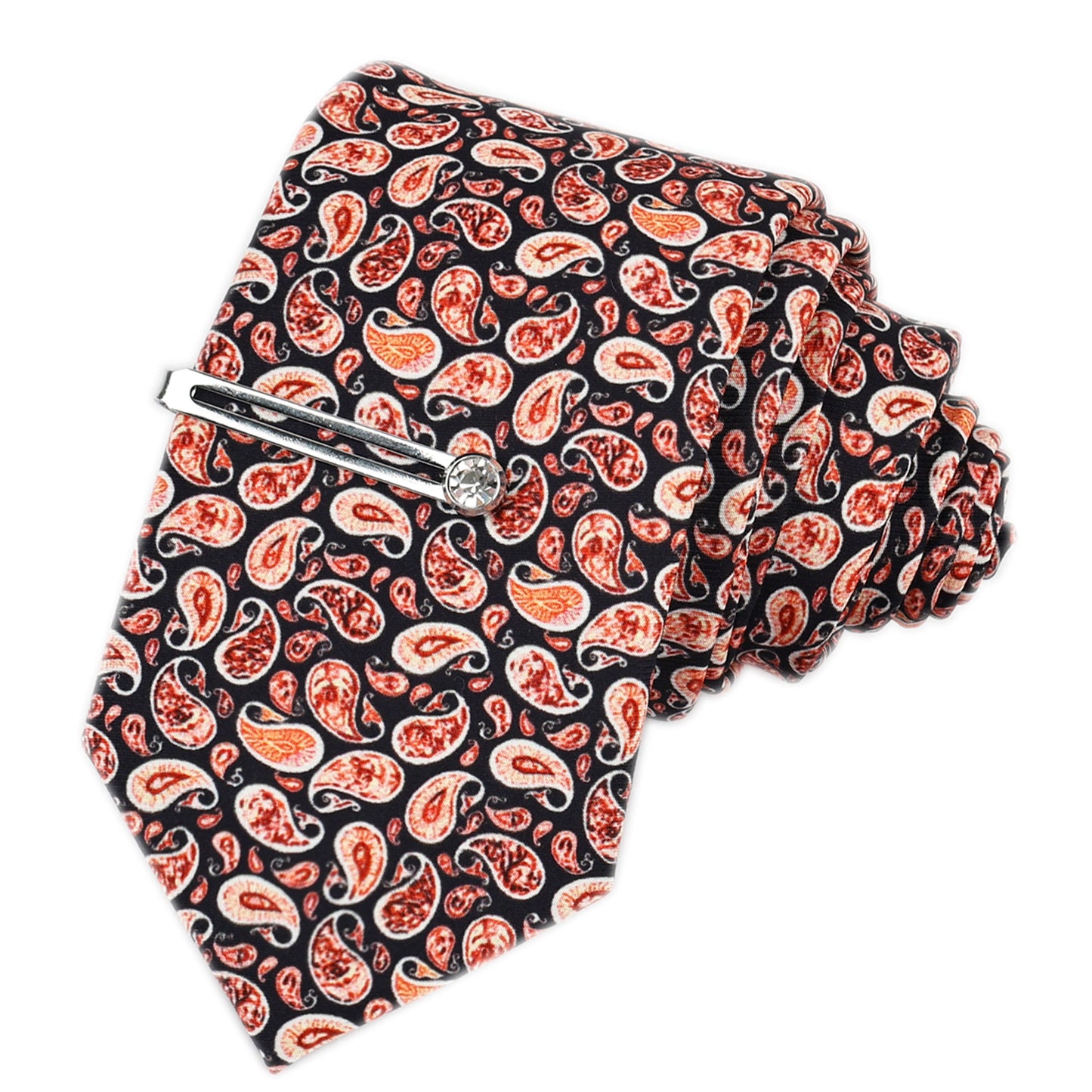 Royal Black Italian Silk Set Pocket Square Tiepin, Cufflinks & Brooch.