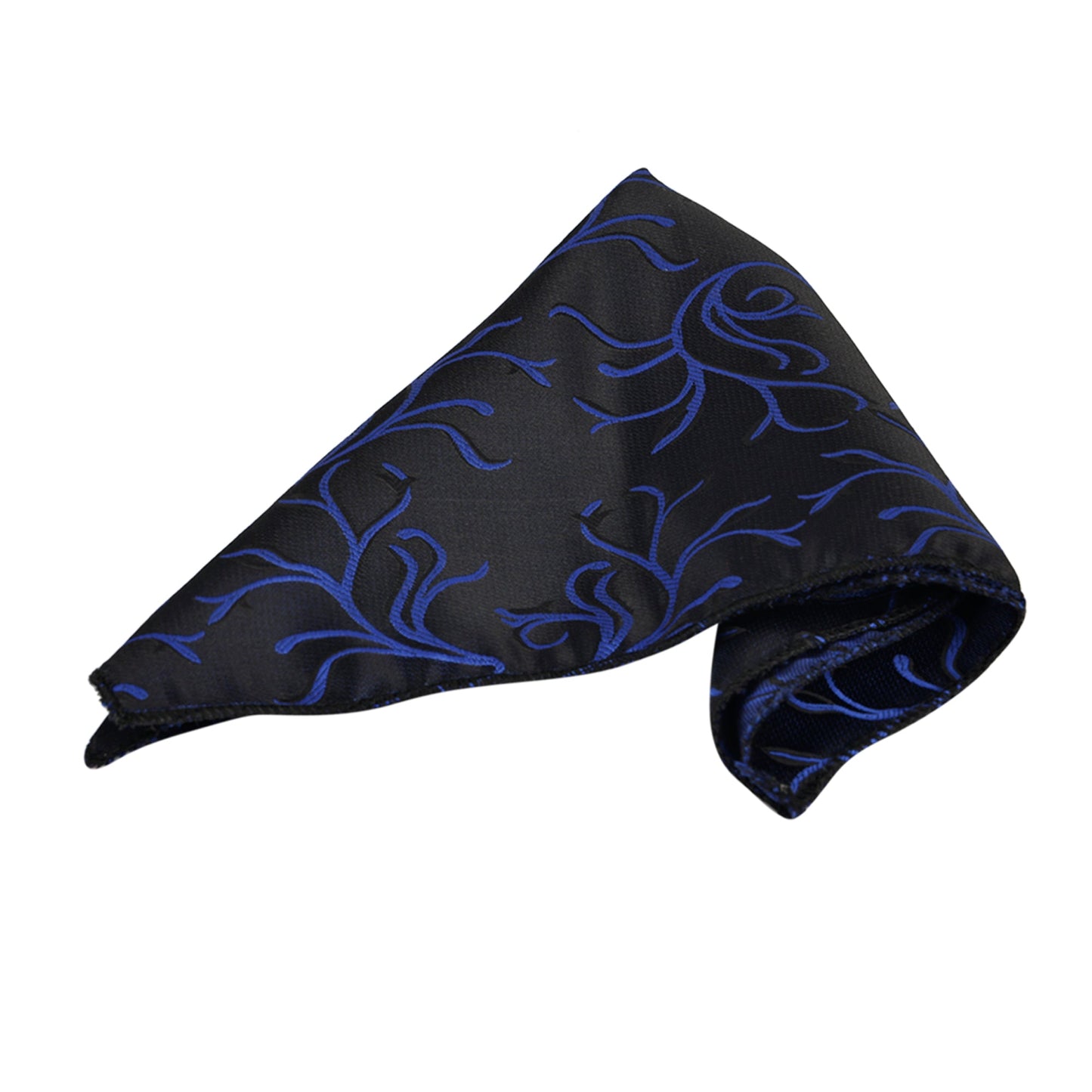 Marine Blue Italian Neckties With Pocket Square Silver Tie Pin, Cufflinks & Brooch