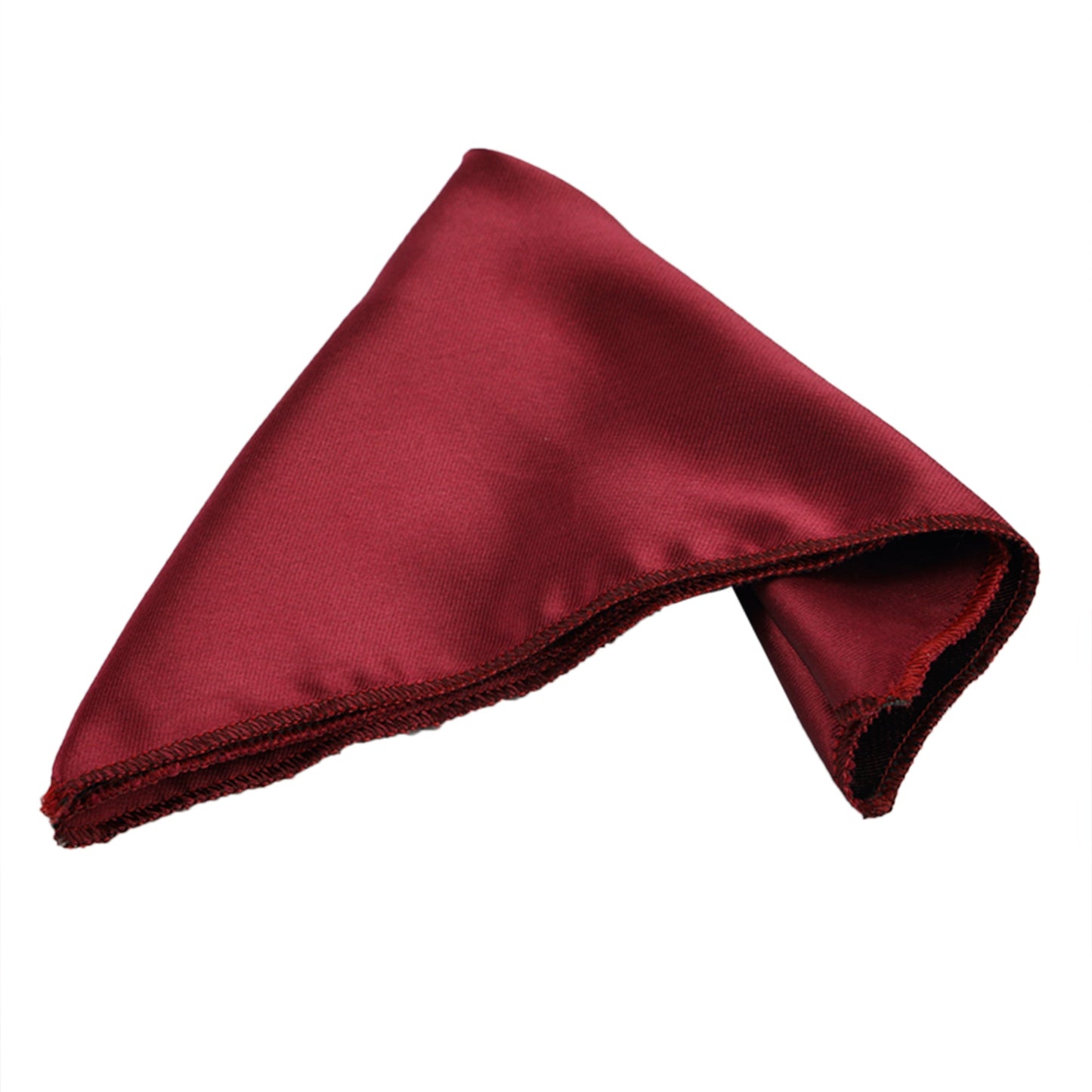 British Red Luxury Solid Necktie Set With Pocket Square Silver Tie Pin Cufflinks & Brooch