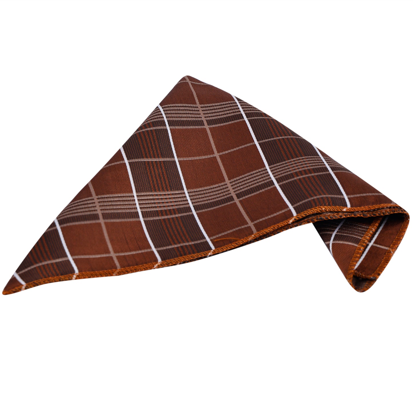 Van Dyke Brown Italian Silk Necktie Set Pocket Square silver Tiepin cufflinks and Brooch