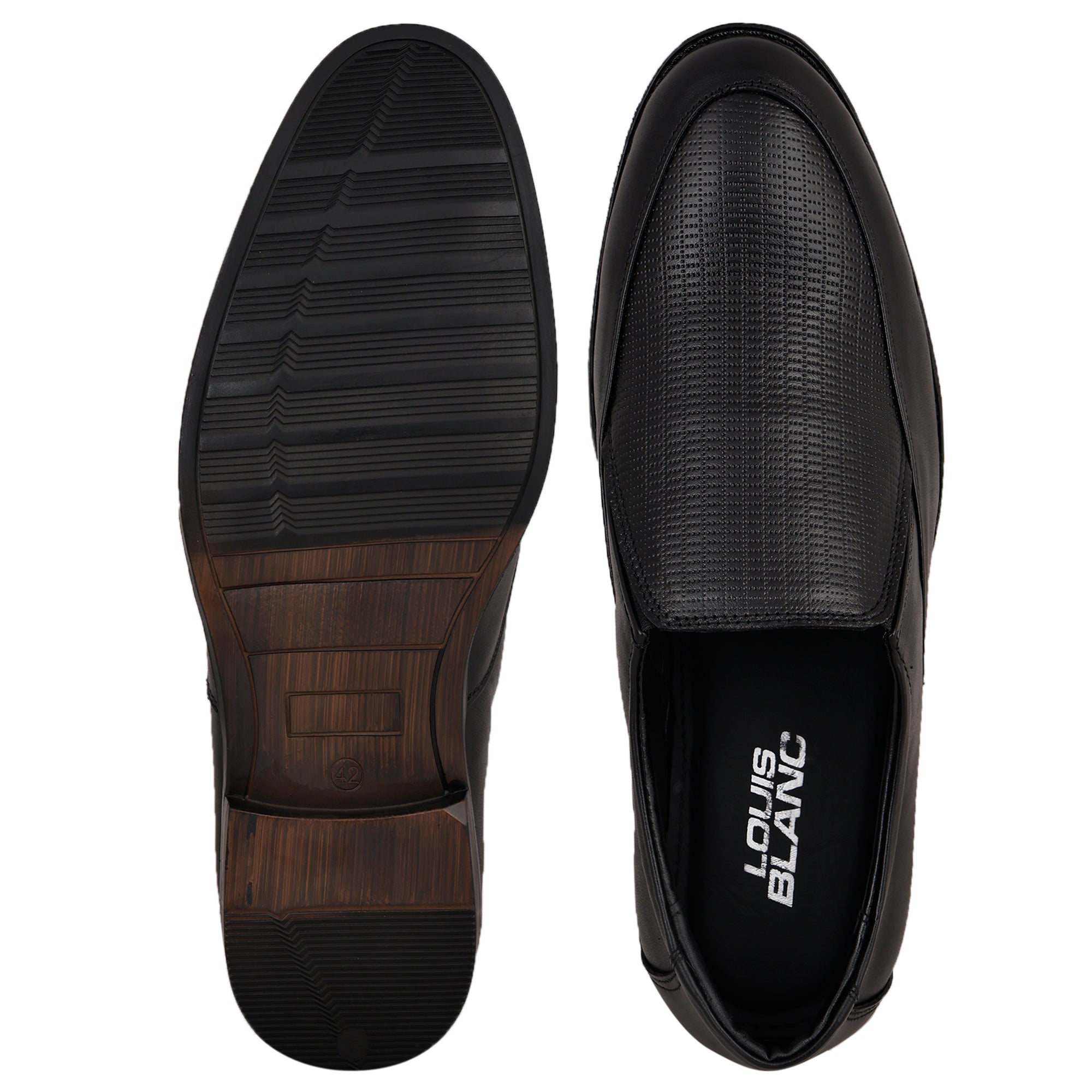 Men's Obsidian Black Slipon Style Comfortable Loafers (LB 36)