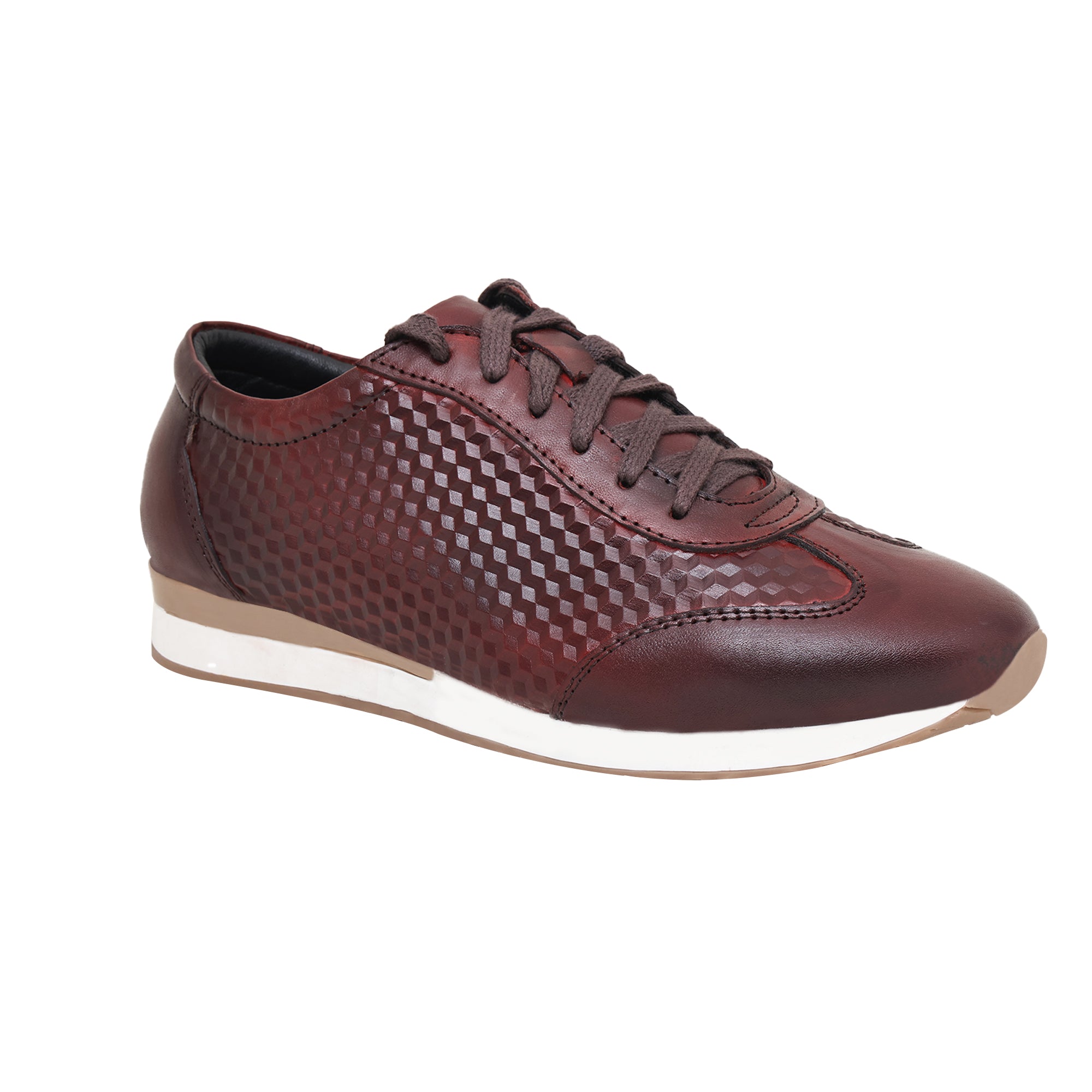 Louis Blanc Crust Leather Sport Shoes For Men's (LB06B)