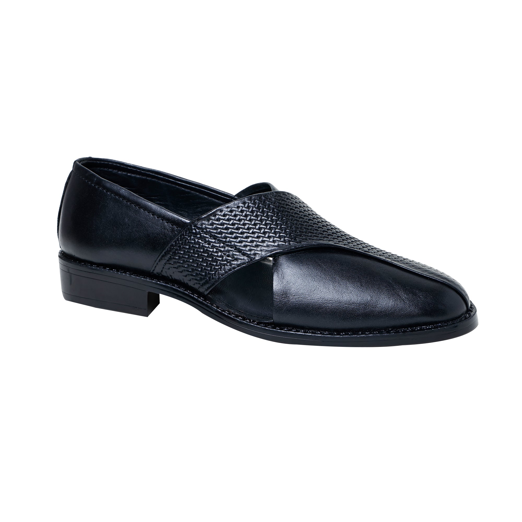Louis Blanc Men’s Ethnic Leather Peshawari Slip On Shoes For Wedding| Party | Lightweight | PU Sole (LB17A)
