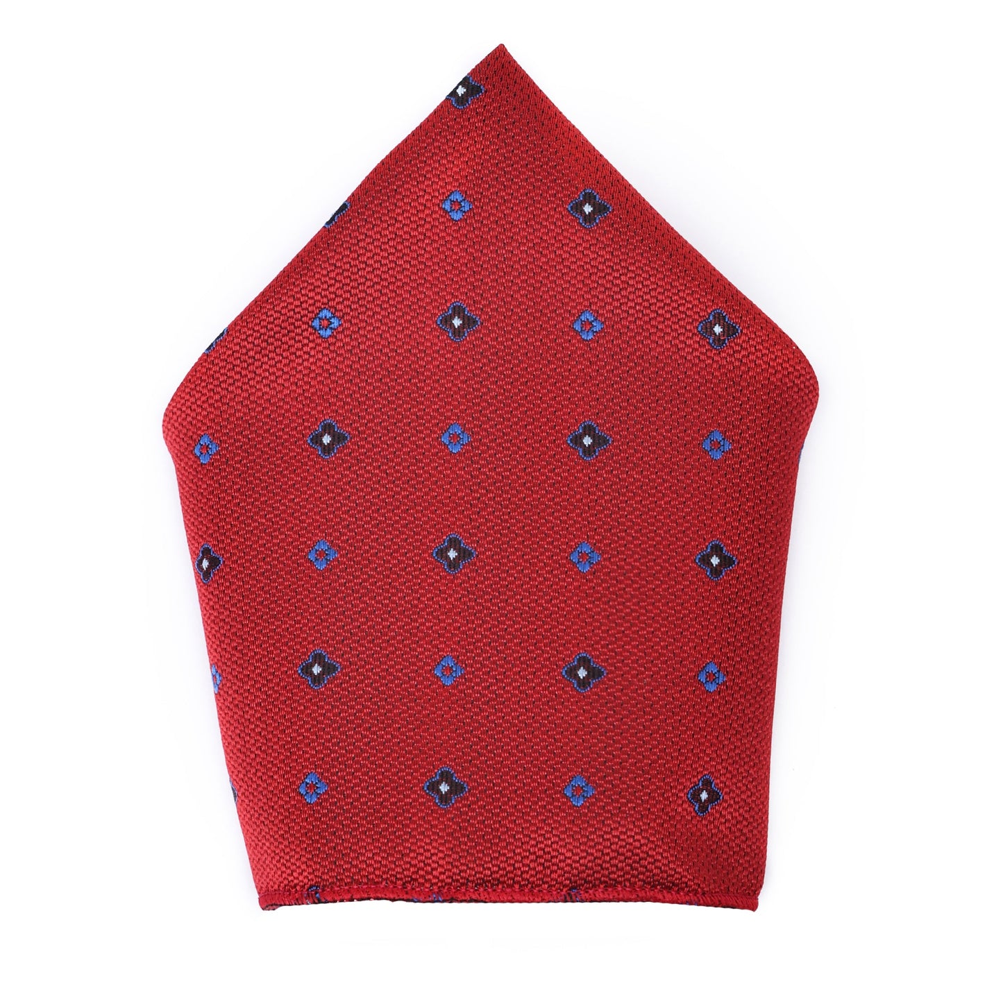 Red Italian Silk Neckties set Pocket Square Silver Tie Pin Cufflinks & Brooch