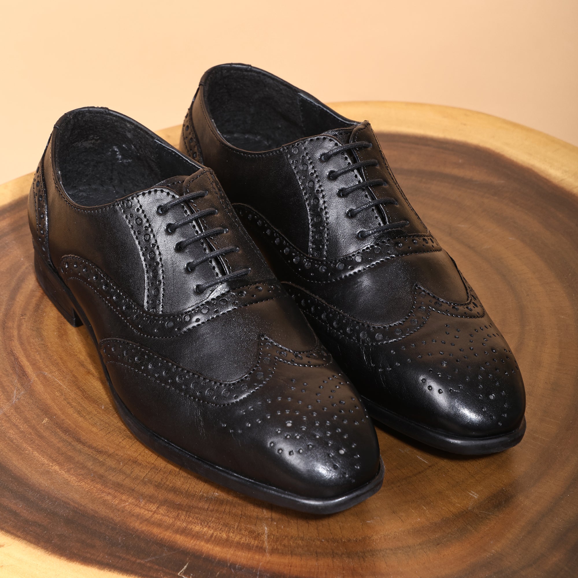 Louis Blanc Italian Leather Wingtip Brogues Shoes For Men’s (LB08)