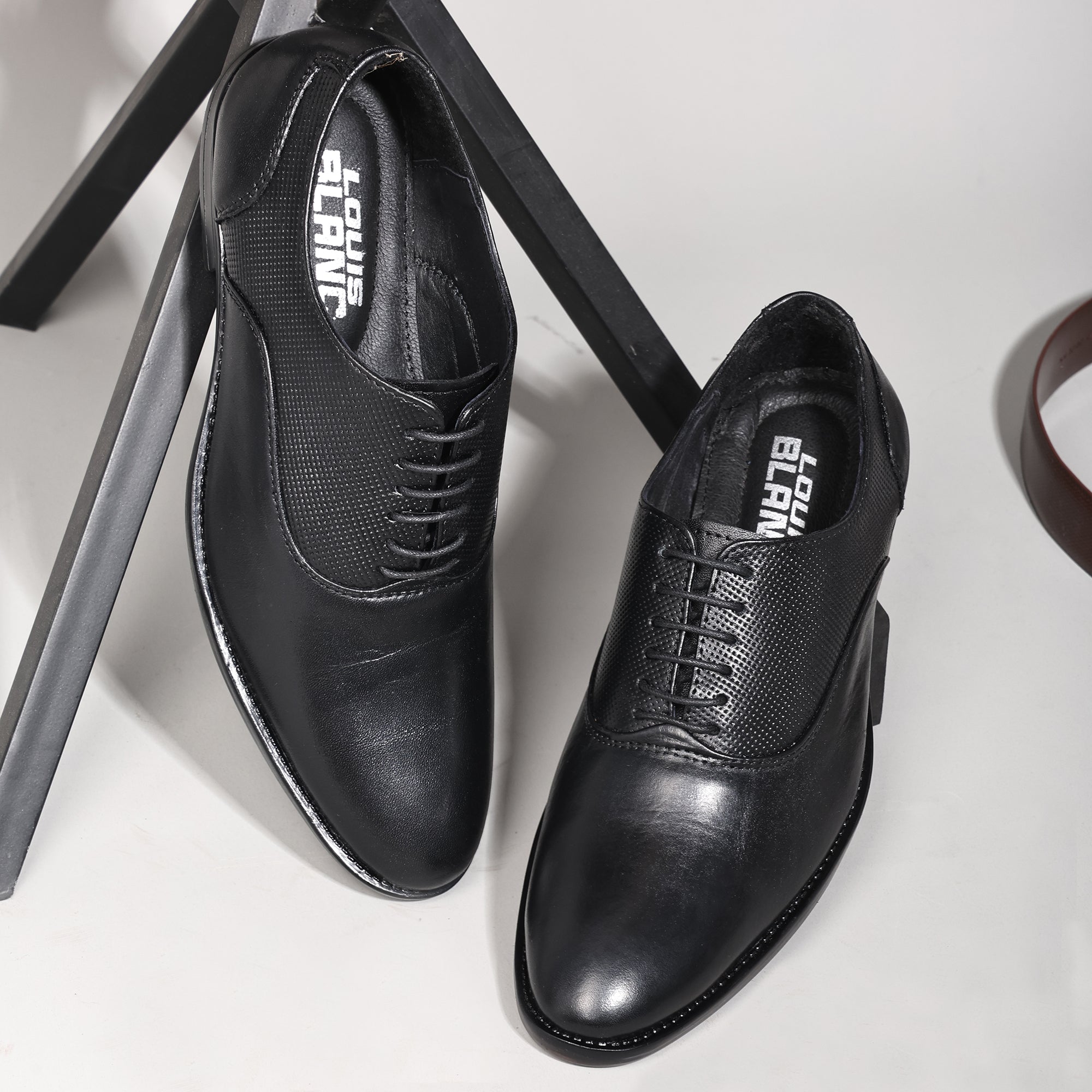 Louis Blanc Men’s Full Grain Leather Derby Lace Up Formal Shoes ( LB18 )