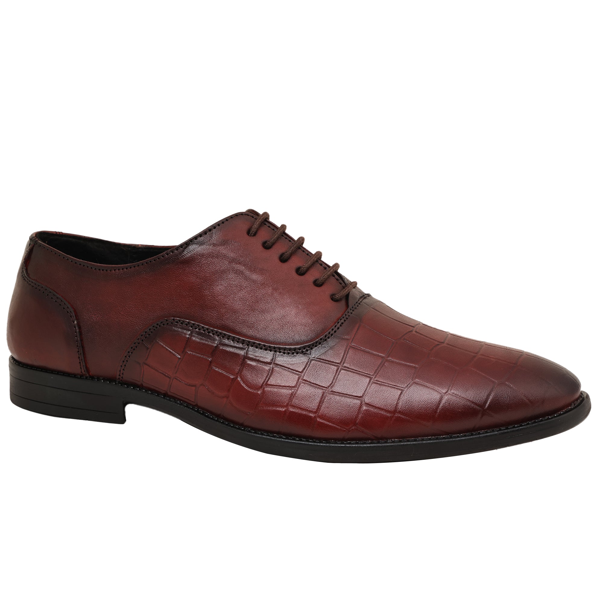 Louis Blanc Crust Leather Snake Design Formal Shoes For Men’s ( LB26A )
