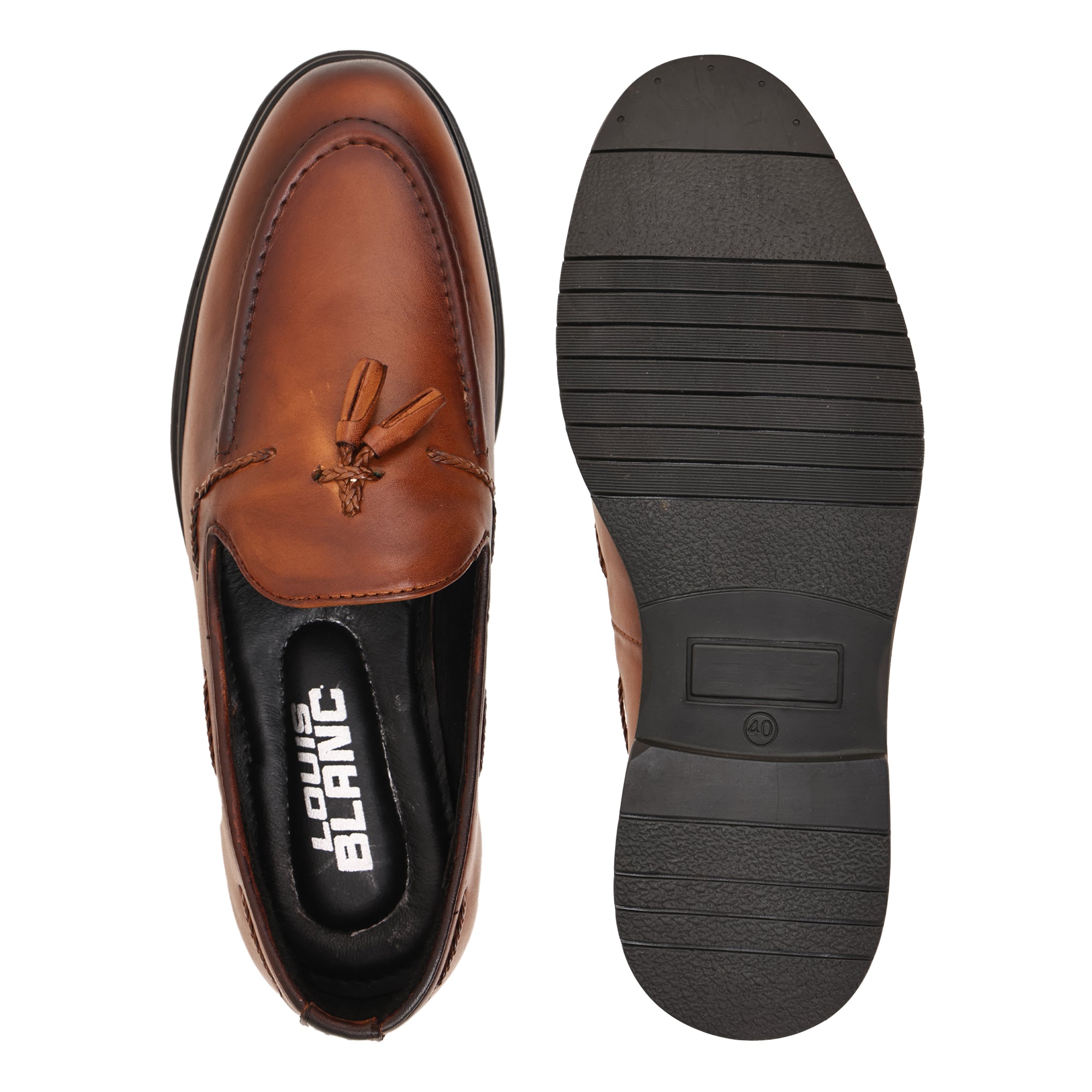 Louis Blanc Crust Leather Party And Office Loafers ( LB22A )