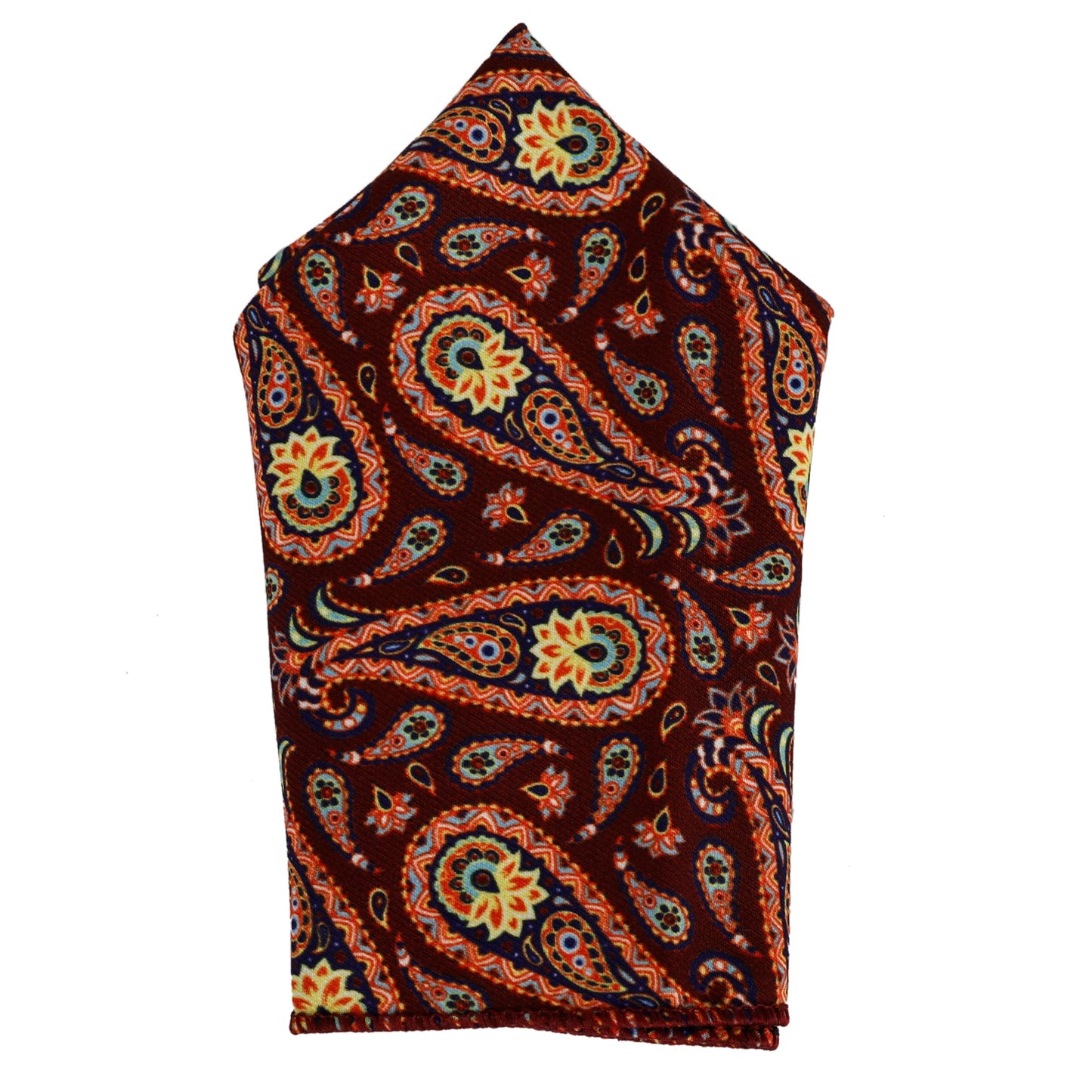 Berry Red Luxury Italian Silk Necktie set With Pocket Square Silver Tie Pin, Cufflinks & Brooch
