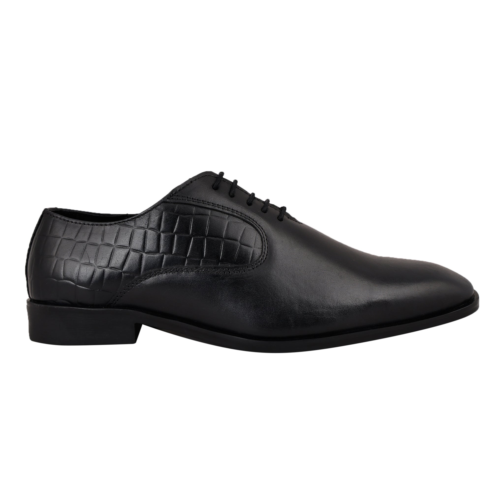 Louis Blanc Genuine Crust Leather Shoe for Men Fisher Derby Black Colour (LB28)