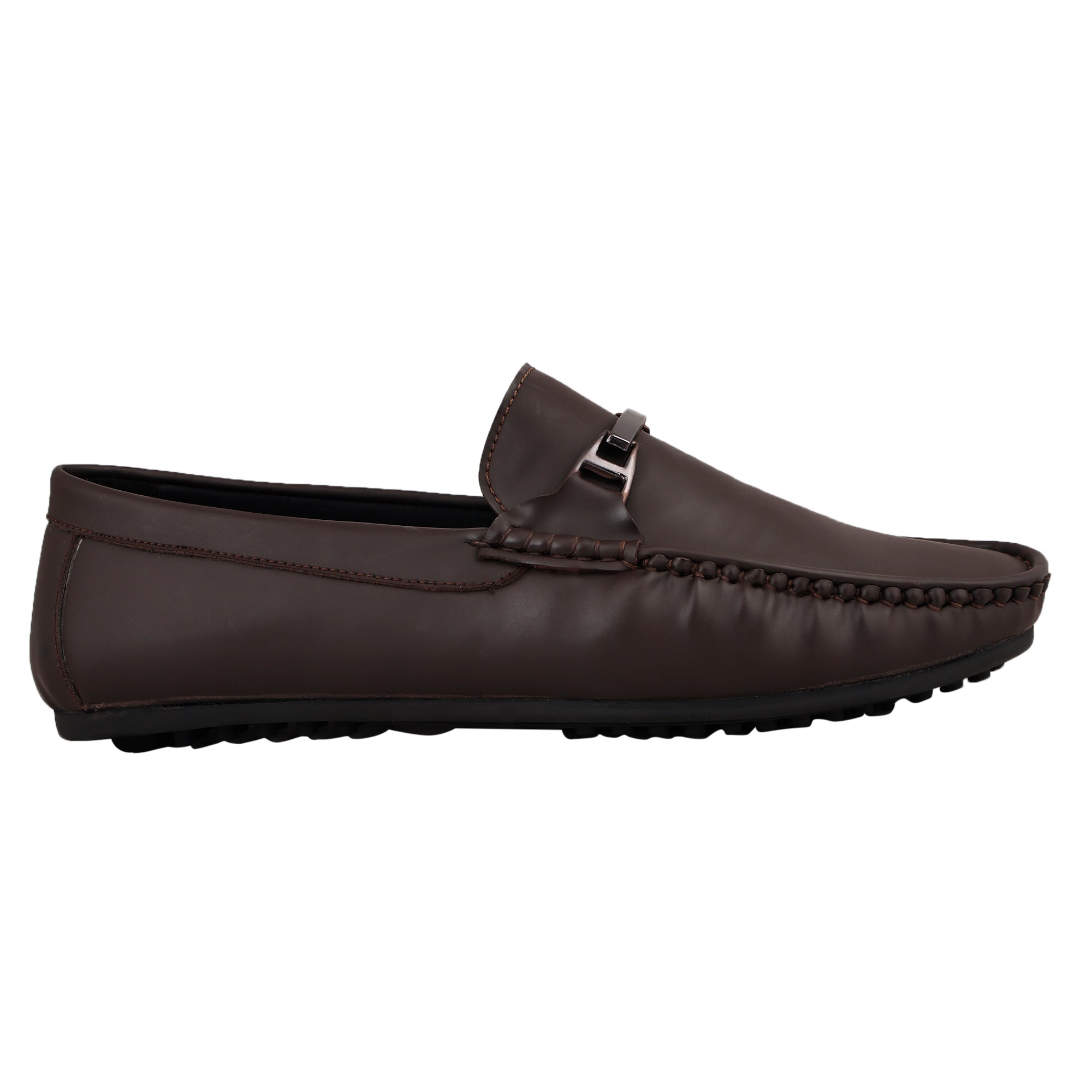 LB 39A Men's Brunette Brown Slip On Style Loafer Most Comfortable Doctor Insole With Wrinkle Free Fox Leather Loafers.
