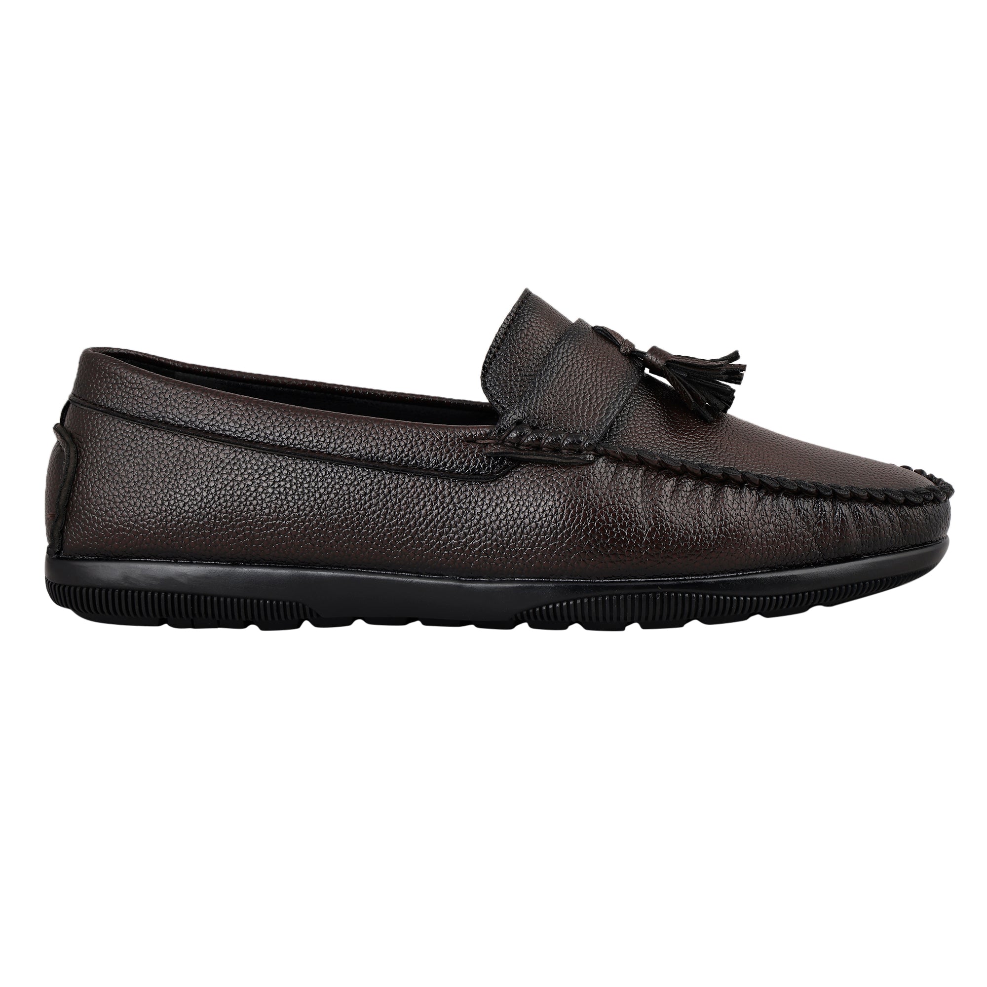 LB 47A Brunette Brown Slip On Style Loafer Most Comfortable Doctor Insole With Wrinkle Free Fox Leather Loafers.