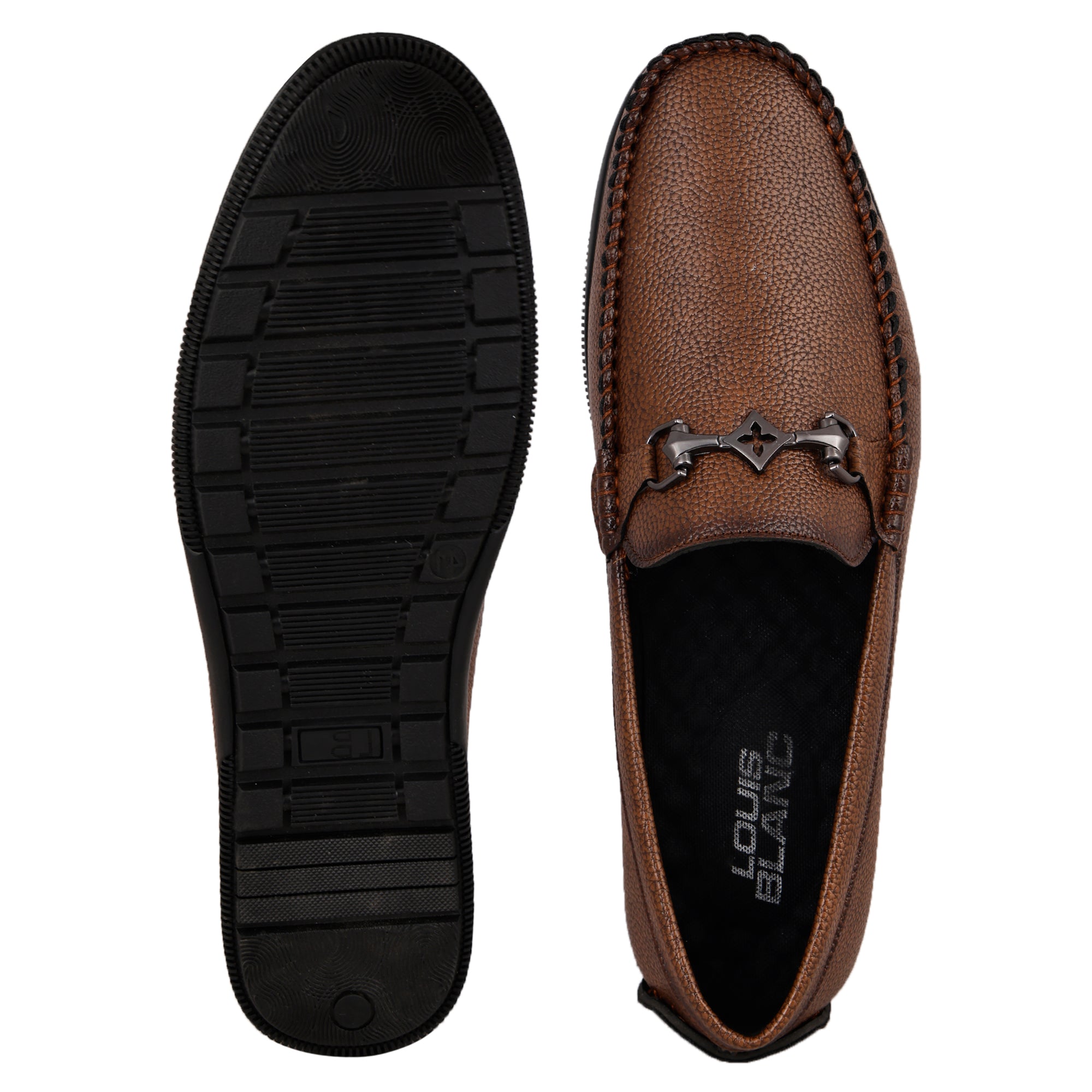 LB 38B DARIO Tan Slip On Style Loafer Most Comfortable Doctor Insole With Wrinkle Free Fox Leather Loafers.