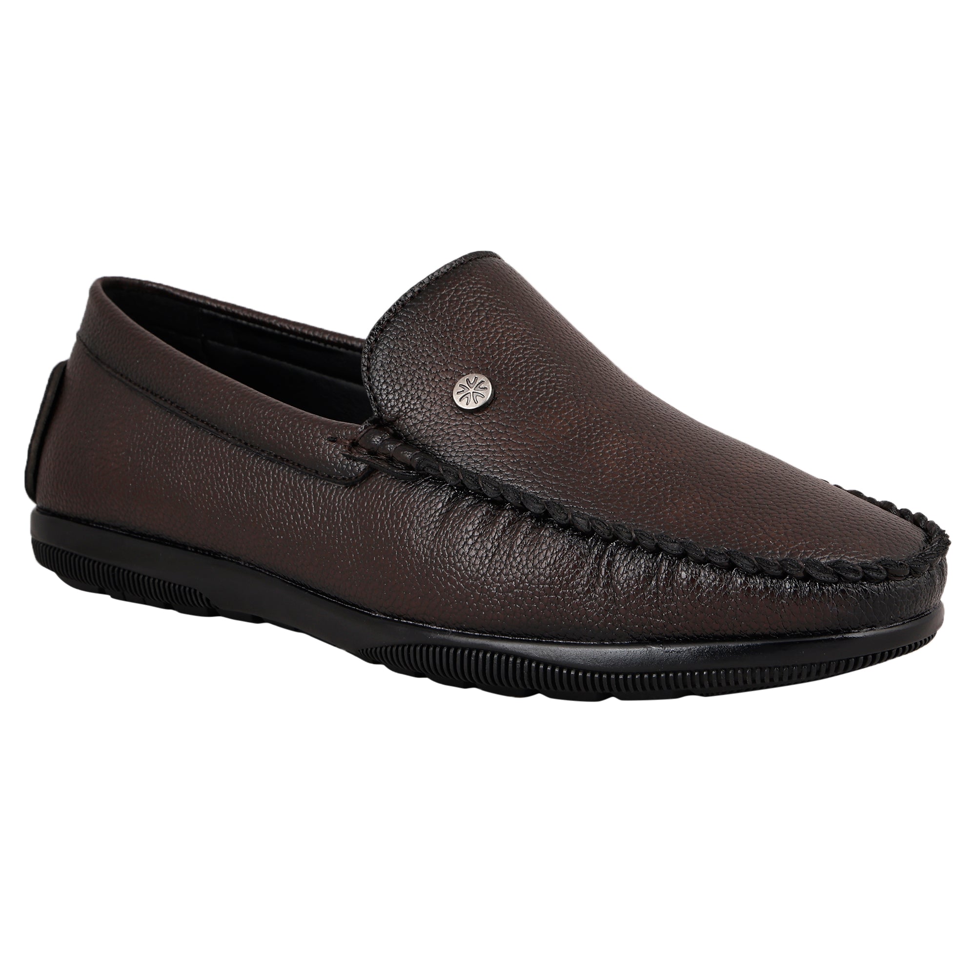 LB 45A Buckle Brunette Brown  Slip On Style Loafer Most Comfortable Doctor Insole With Wrinkle Free Fox Leather Loafers.