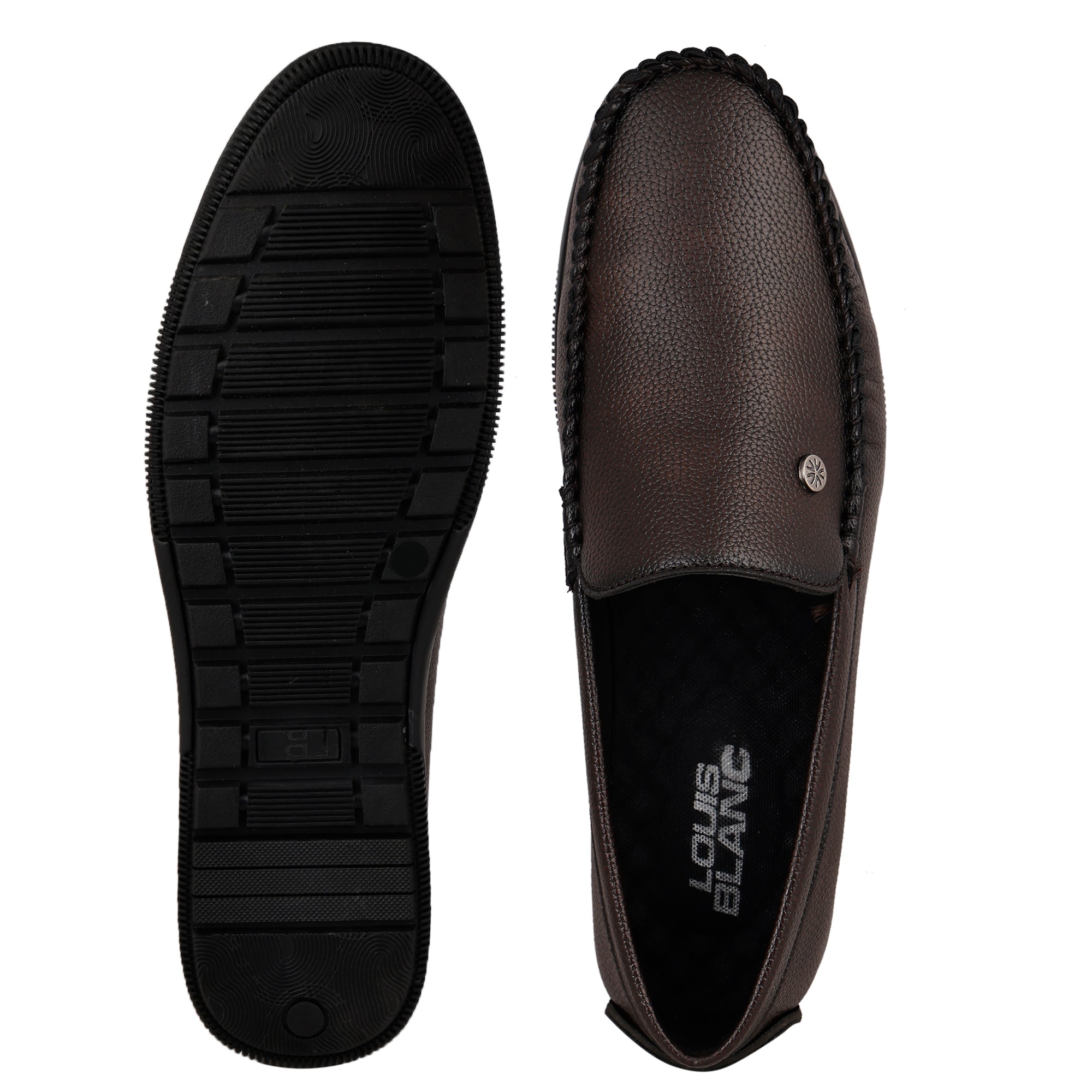 LB 45A Buckle Brunette Brown  Slip On Style Loafer Most Comfortable Doctor Insole With Wrinkle Free Fox Leather Loafers.