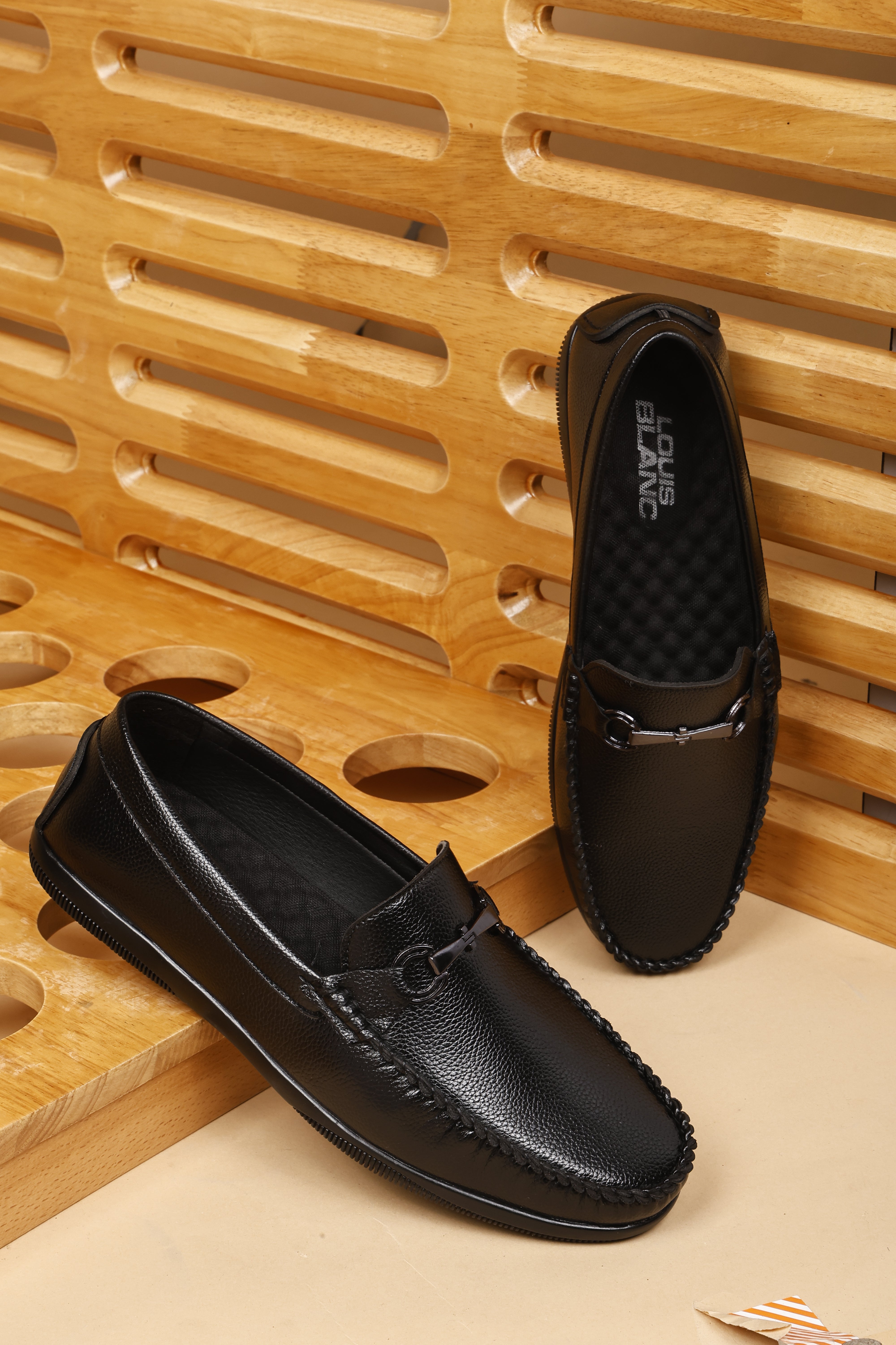 LB 40 Laredo Black Slip On Style Loafer Most Comfortable Doctor Insole With Wrinkle Free Fox Leather Loafers.